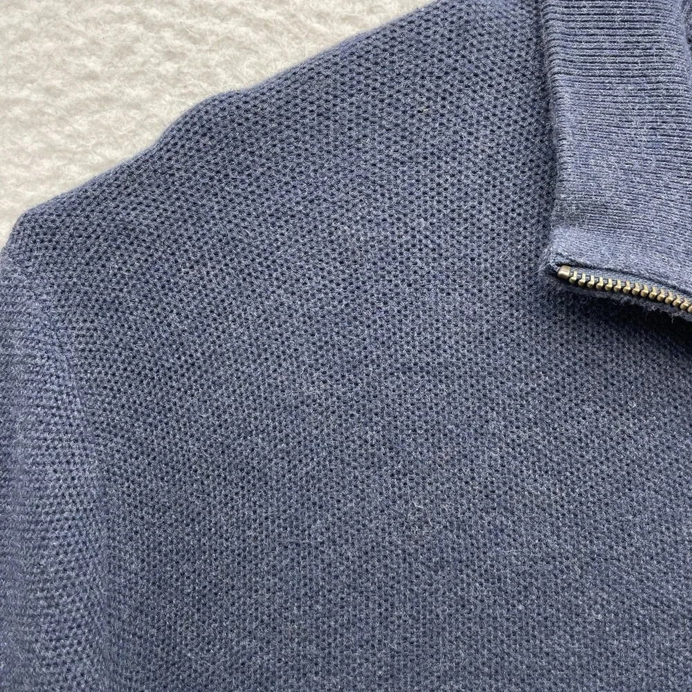Polo Ralph Lauren Sweater Mens XXL 2XL Navy Blue Pima Cotton 1/4 Zip Preppy Knit